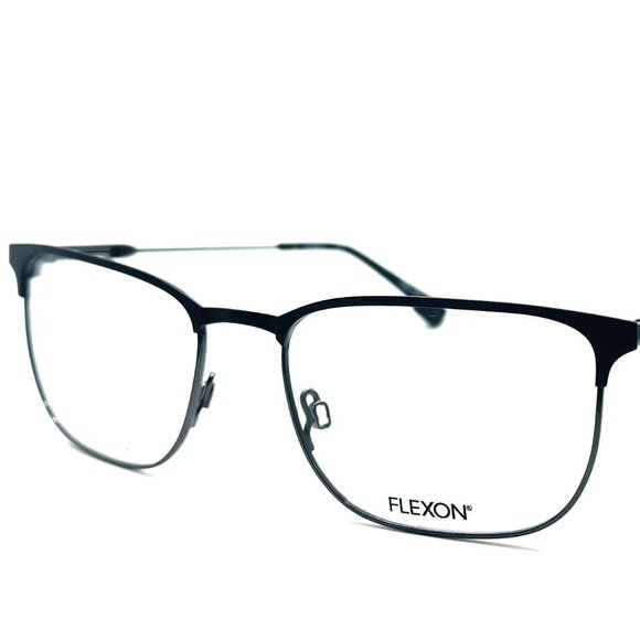 NEW FLEXON E1124 001 FLEXIBLE TITANIUM Black Men Eyeglasses 56mm 19 145